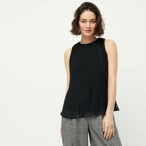 J.Crew Sleeveless Pleated Georgette Blouse in Vibrant Hot Pink Size Small
